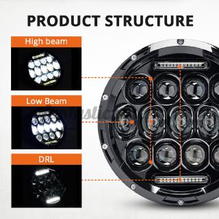 Đèn Pha Led Tròn 7 "Cho Xe Máy Harley Davidson Touring