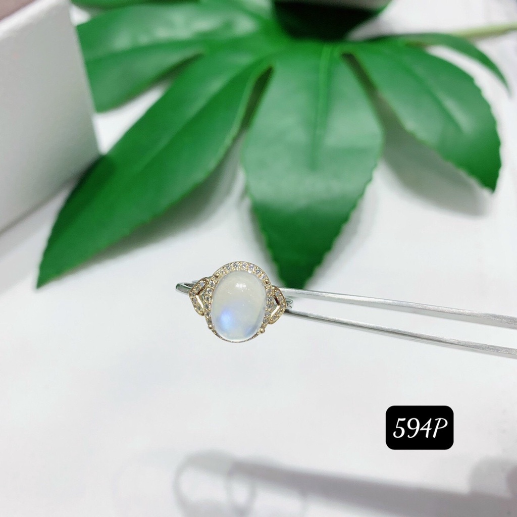 Nhẫn Bạc 925 Đính Đá Mặt Trăng Nhiều Mẫu Xinh Xắn