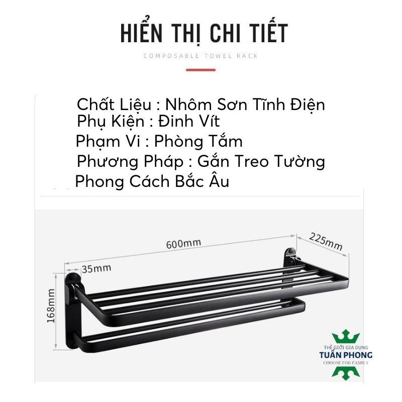 Kệ Treo Khăn Phòng Tắm,Giá Đựng Quần Áo Nhà Tắm Sơn Tĩnh Điện Phong Cách Hiện Đại Bắc Âu Dễ Dàng Lắp Đặt Và Sử Dụng