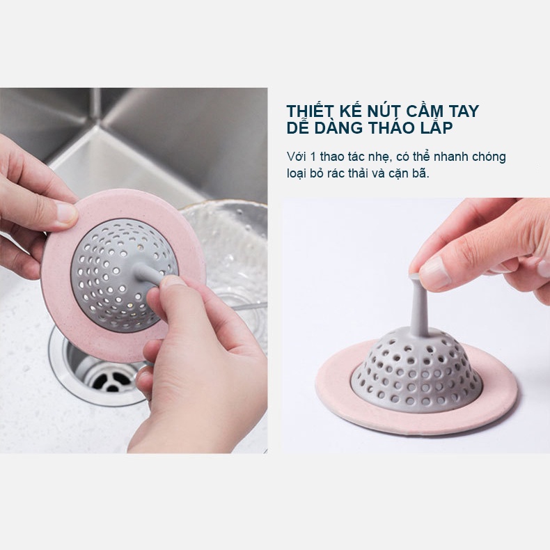 Miếng chắn rác bồn vệ sinh, lavabo nhà tắm nhà bếp chống nghẹt thoát nước