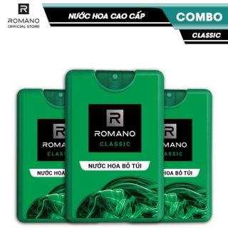 Combo 3 chai Nước hoa Romano 18ml Classic