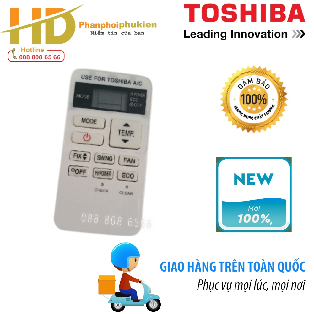 Điều khiển điều hòa Toshiba mặt trắng