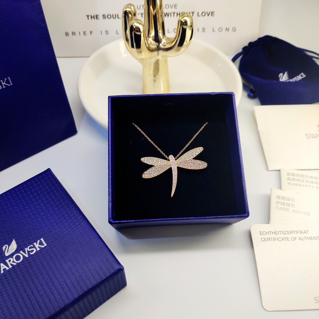 Swarovski vòng cổ Mặt Hình Chuồn Chuồn Đính Đá Mã 5524856