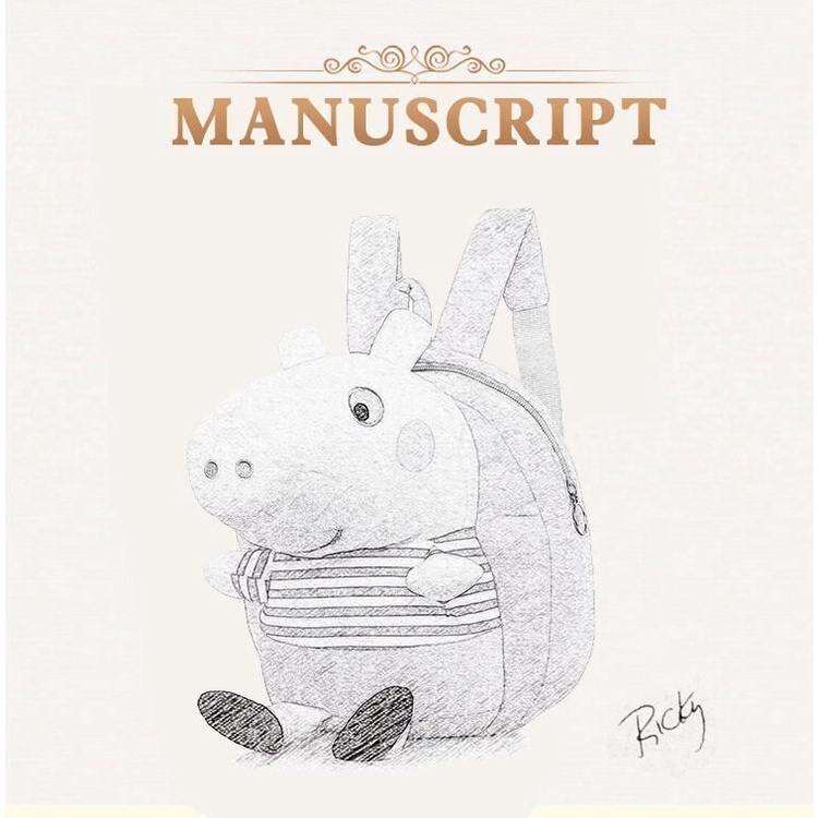 Balo Đi Học Hình Heo Peppa Nhồi Bông Dễ Thương Cho Bé 1-3 - 6 Tuổi