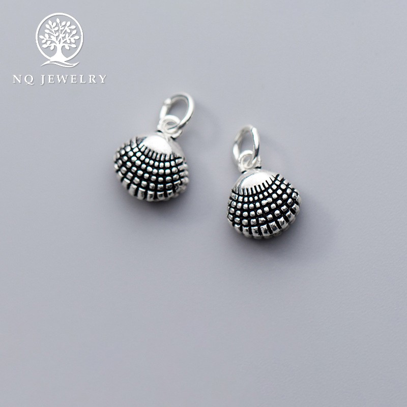 Charm bạc vỏ sò mặt treo - NQ Jewelry