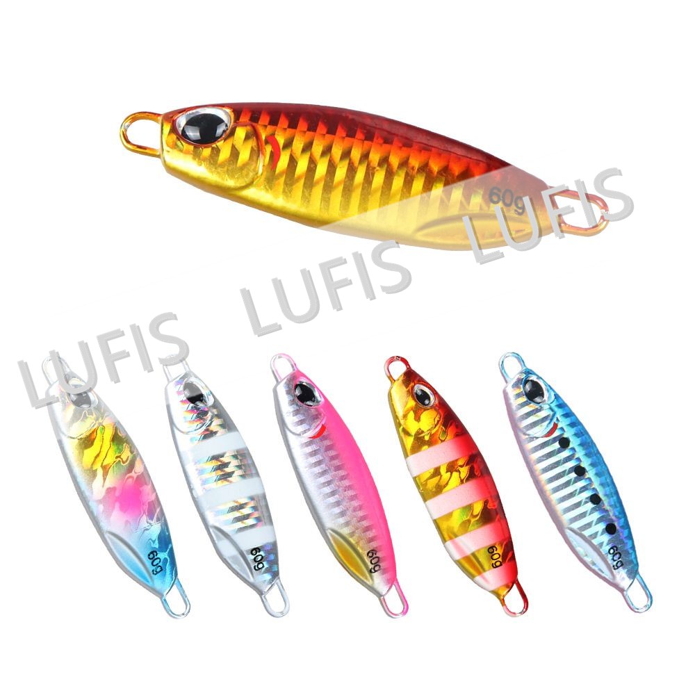 Jigging fishing lure Mồi Câu Cá Giả 3d Bằng Kim Loại 10g / 20g / 30g / 40g / 60g