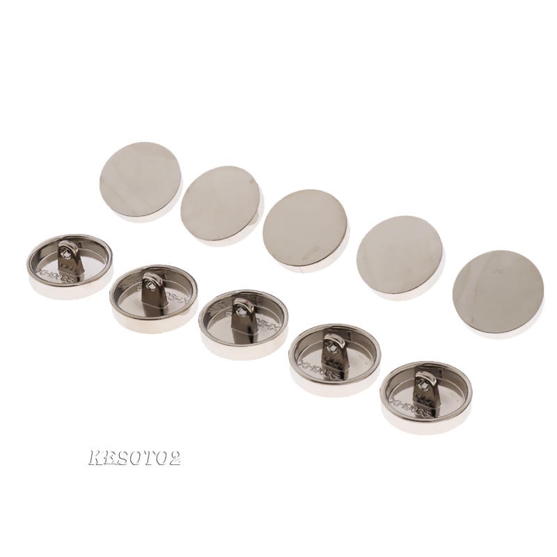 [Kesoto2] Set 10 Nút Kim Loại Tròn Màu Vàng 18mm Trang Trí Áo Khoác Vest
