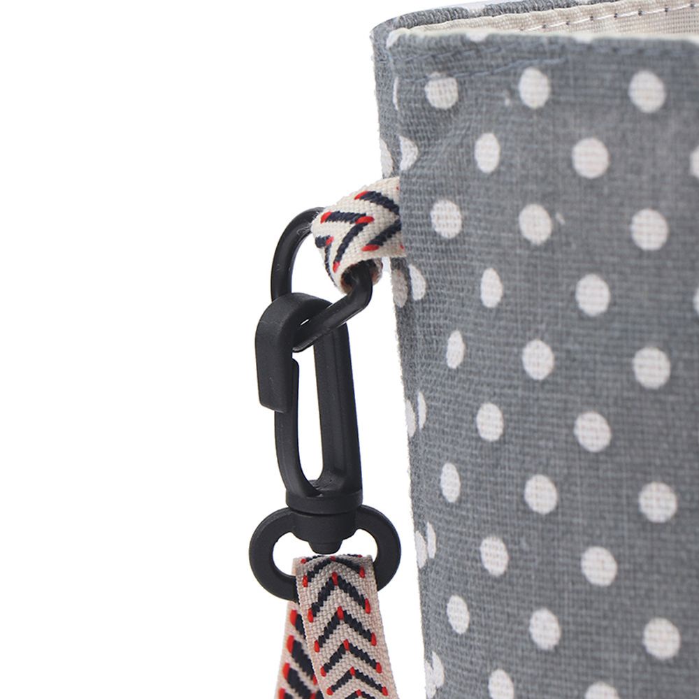 Aaron1 Túi Đeo Chéo Đựng Bình Nước Bằng Vải Cotton Lanh Có Thể Điều Chỉnh Thời Trang Cho Nữ