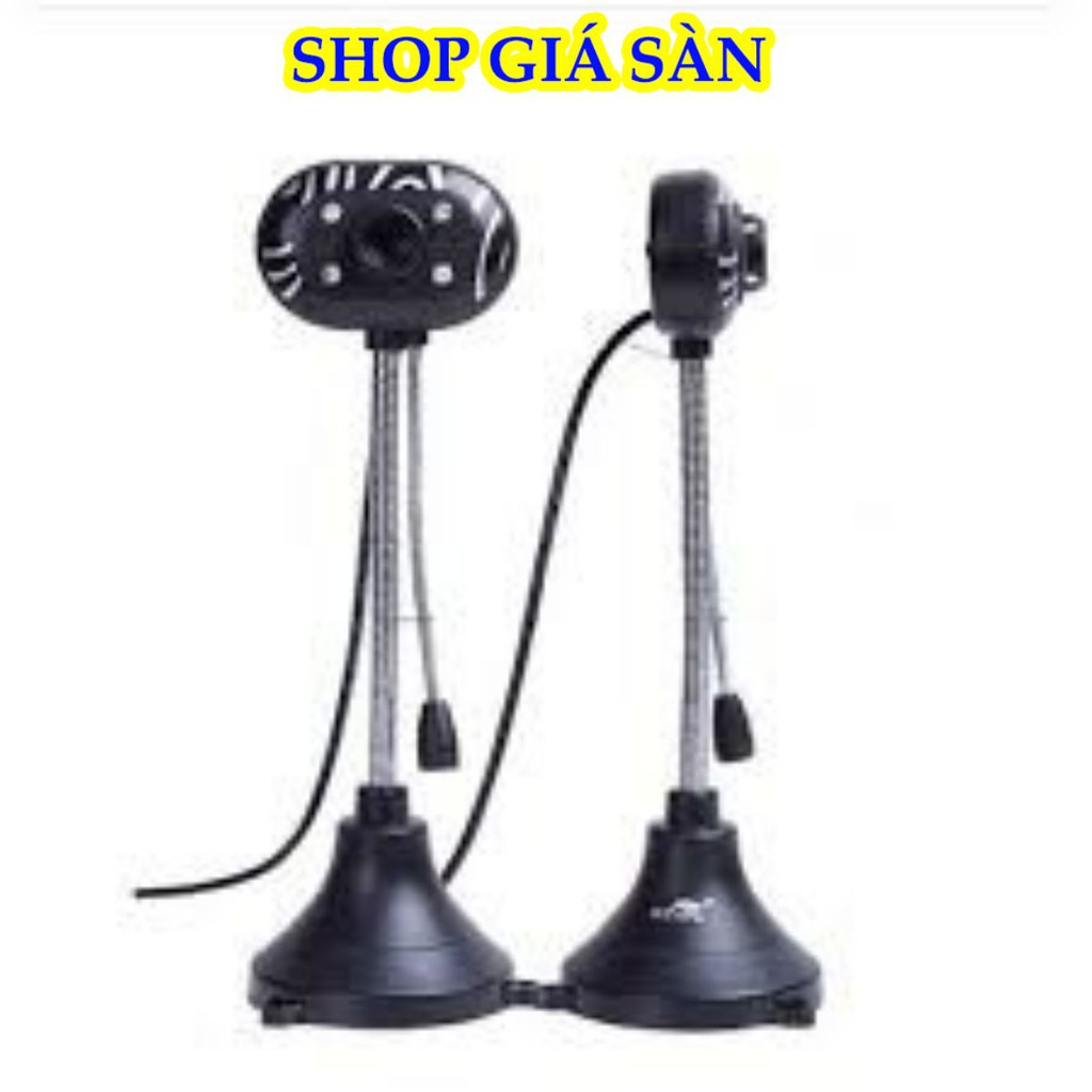 [Freeship] Webcam Chân Cao Có Đèn Kèm Mic. Siêu Nét, Bảo Hành 3 Tháng