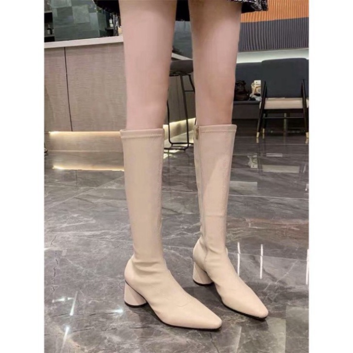 Boots cổ cao 6cm mũi nhọn G027