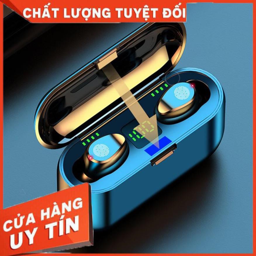 Tai nghe Bluetooth Kèm Sạc Dự Phòng Pin Cực Khủng AMOI F9 Pro true wireless  nút cảm ứng Pin 280 giờ Nút Su Kín Tai