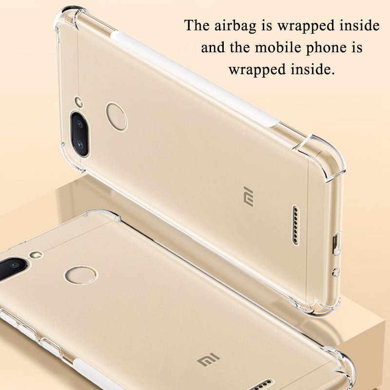 Ốp lưng trong suốt cho Xiaomi poco F1 mi8 SE A1 Redmi 6A 5plus Note 5 Pro | BigBuy360 - bigbuy360.vn