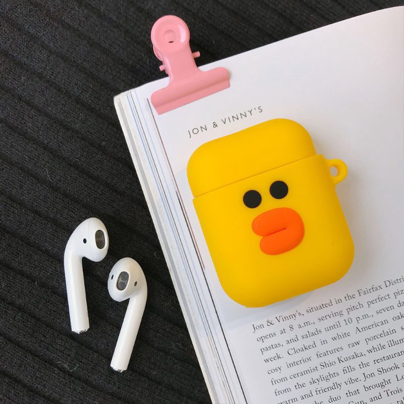 Vỏ Đựng Bảo Vệ Hộp Sạc Tai Nghe Airpods 1 / 2 Hình Hoạt Họa Bằng Silicone