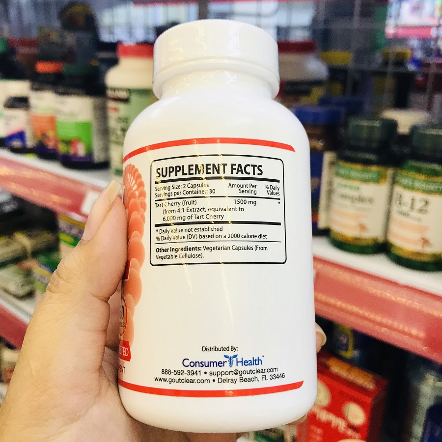 Viên Uống Gout Clear The Natural Solution Hỗ Trợ Cho Người Bị Gout 60 Viên Của Mỹ