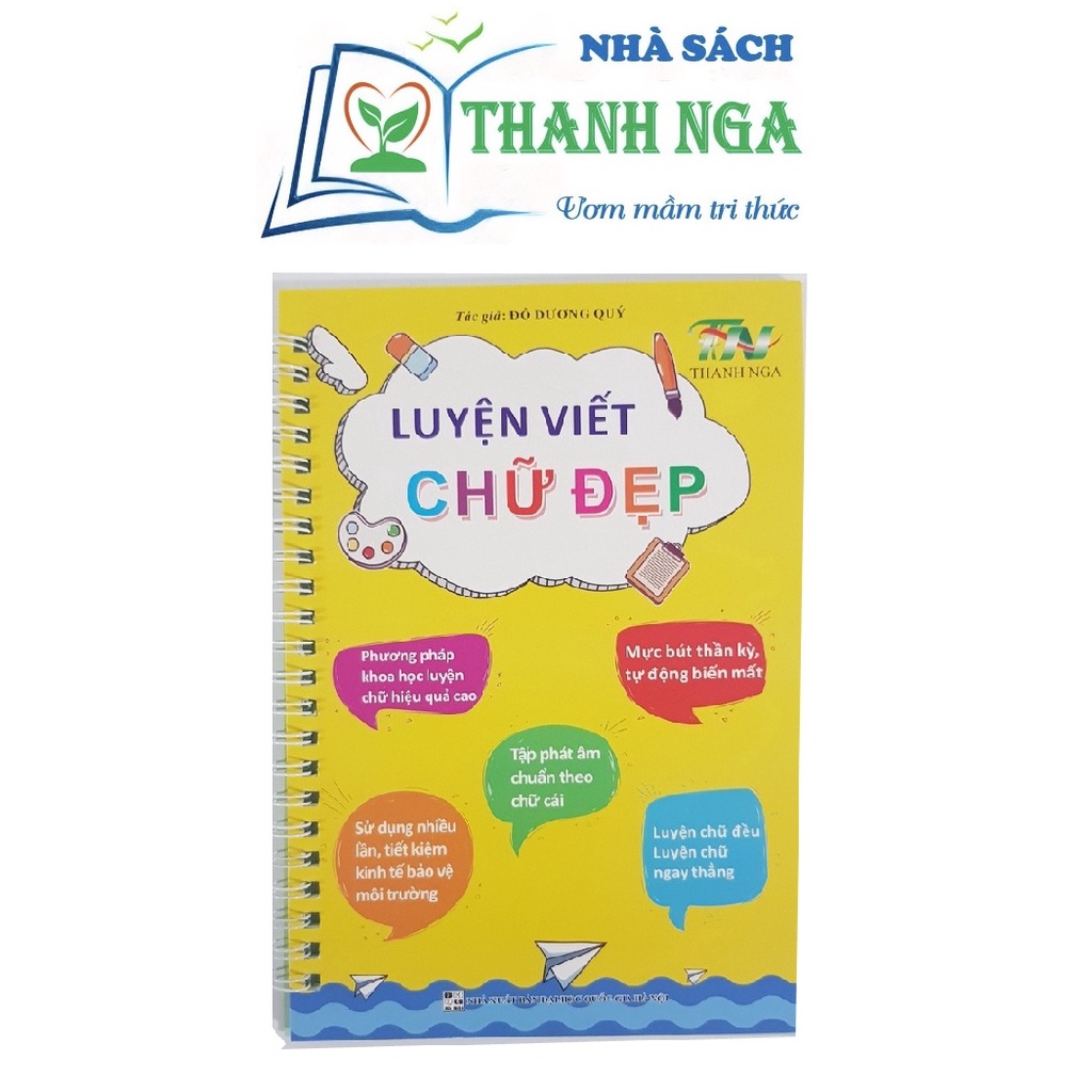 Sách - Bộ 3 vở tập viết tự xóa thần kì Thanh Nga - Hành trang cho bé vào lớp 1