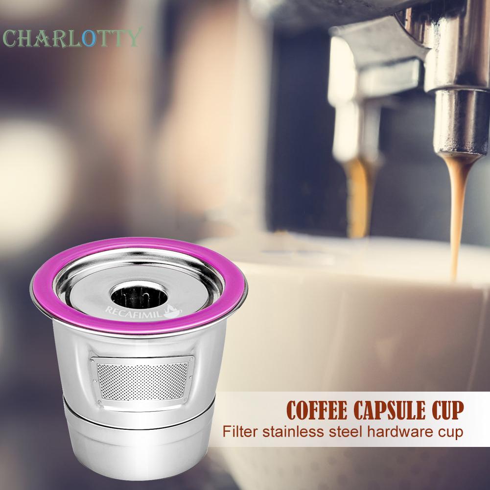 【CHA】Stainless Steel Coffee Capsule Cup Reusable K Cup for Keurig 2.0/1.0 Mini Plus