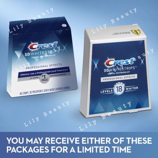 [Combo 7] Miếng dán trắng răng Crest 3D White Professional Effects - Dán trắng răng dành cho răng thường
