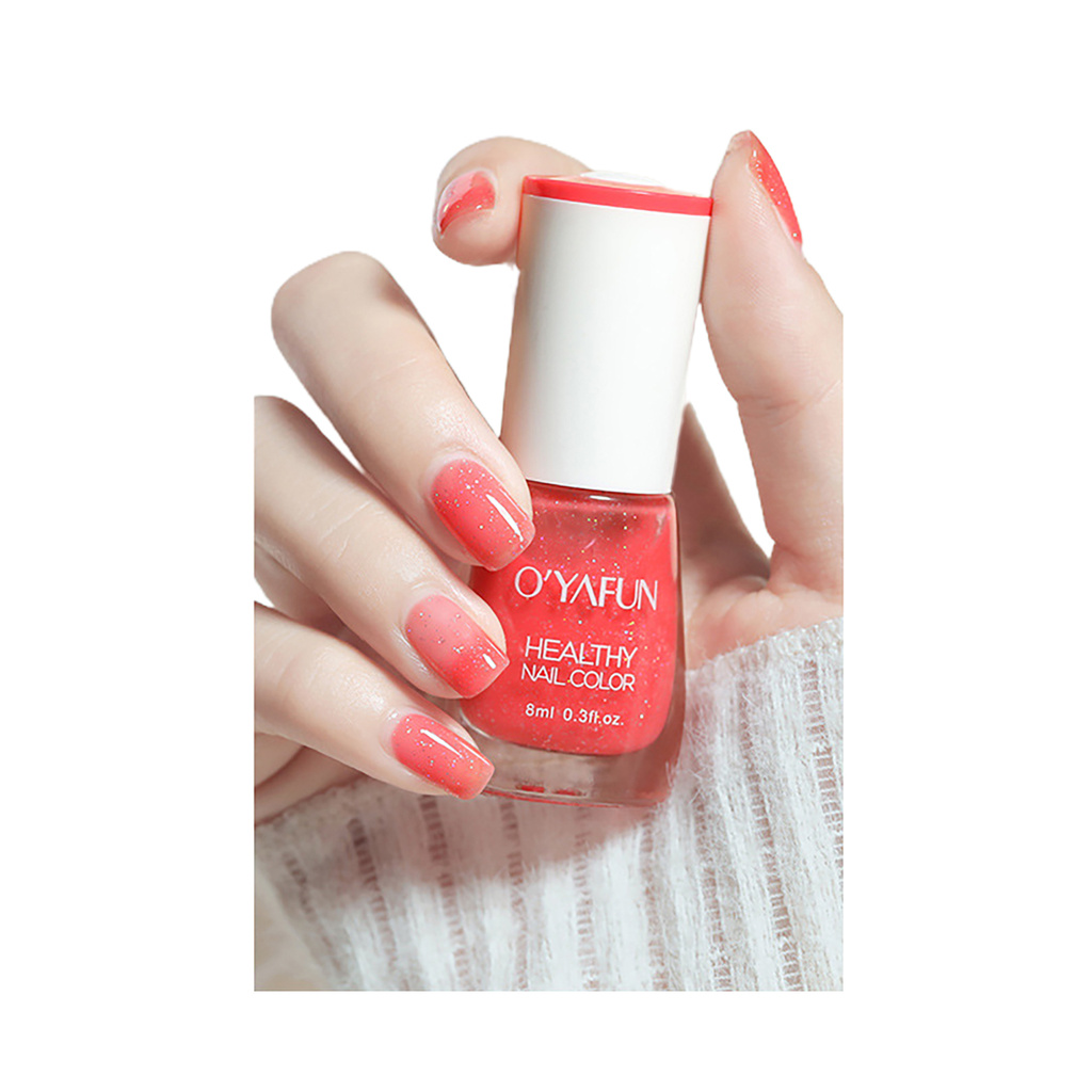 [Hàng mới về] Lọ sơn móng tay thành phần tự nhiên màu sắc xinh xắn dành cho nữ 8ml