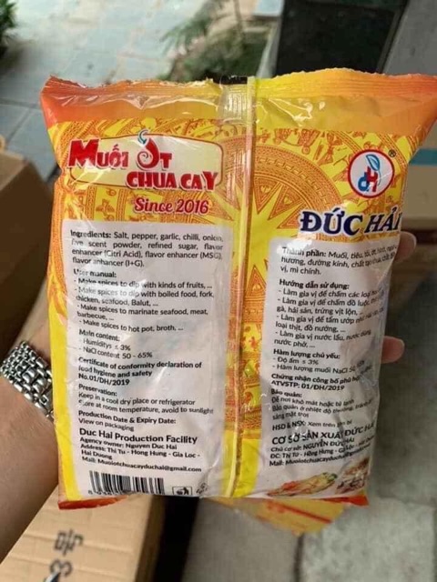 Sỉ muối Hảo Hảo chua cay Đức Hải 500gr