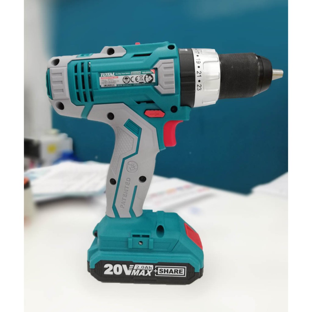 Máy khoan pin Total 20V - TIDLI2003 ( 02 Pin Li-on )