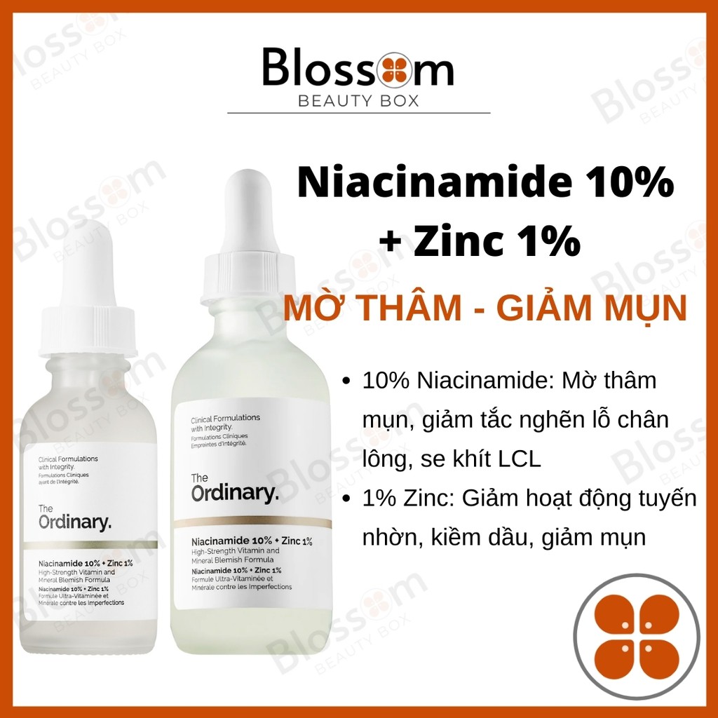 [30/60mL] Serum Tinh chất The Ordinary NIACINAMIDE 10% + Zinc 1%