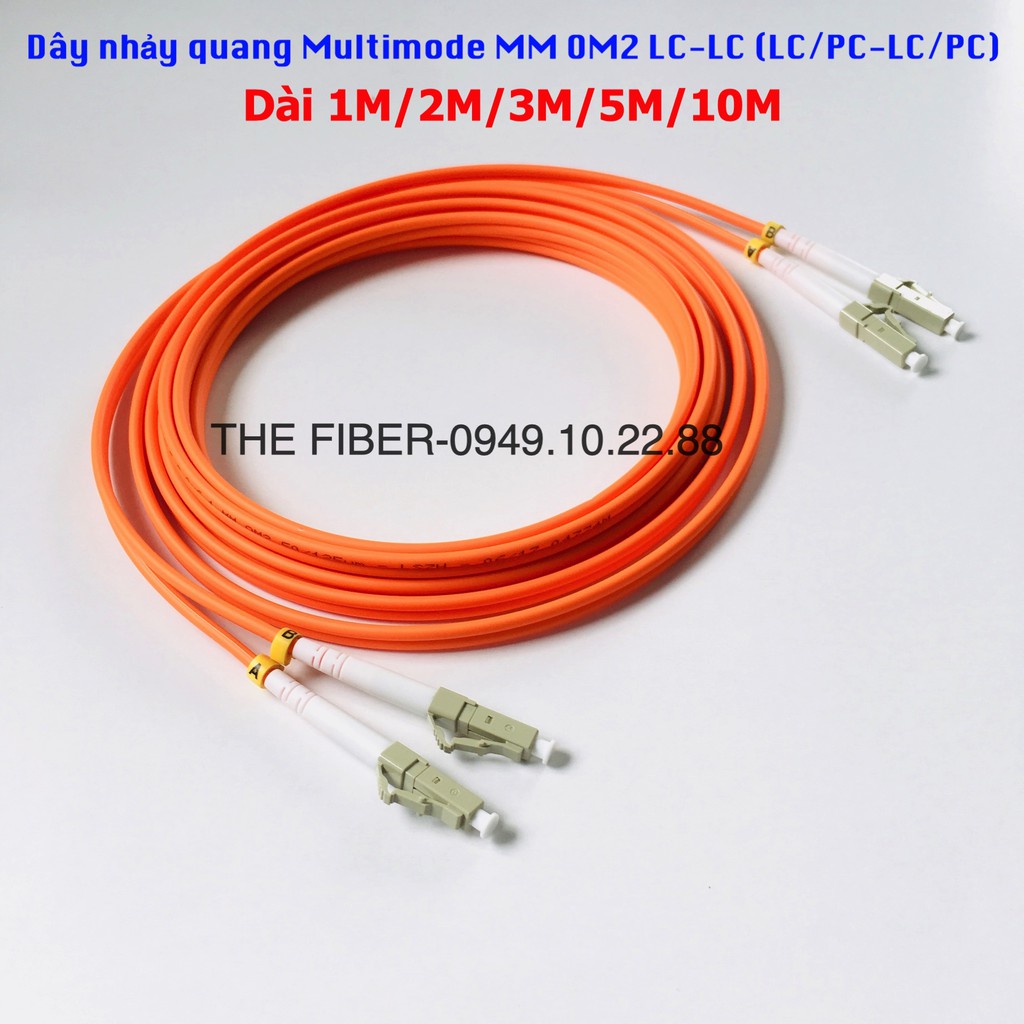 Dây nhảy quang Multimode OM2 MM LC-LC (LC/PC-LC/PC), phi 3.0mm, Duplex