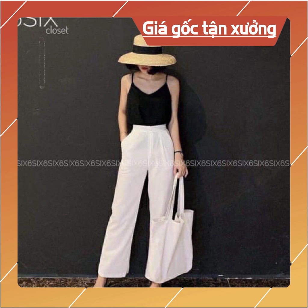 Quần Đũi Nhật, Ống Rộng, Dài - Quần Culottes Đũi Dáng Dài Ống Rộng Siêu Hot Dáng Suông - Cạp Chun Khoá Thật Siêu Mát 164