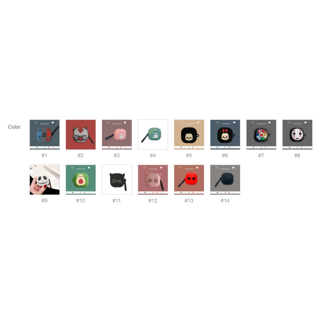 Vỏ Silicon Đựng Hộp Sạc Tai Nghe Thiết Kế Hoạt Hình Xinh Xắn Bảo Vệ Cho Samsung Galaxy Buds 2/Live/Pro/Buds2 Pro