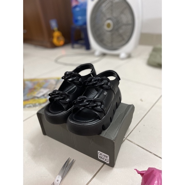 ORDER- Sandal Đế Cao Phối Xích 3 Màu D20