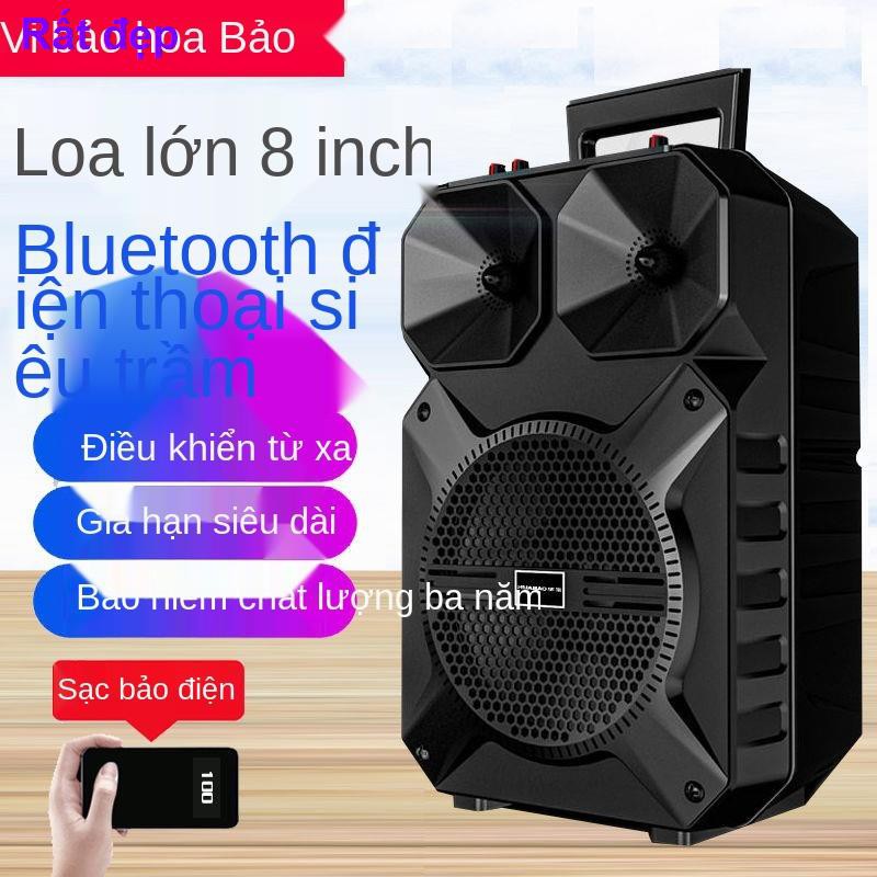 tai nghe bộ sạc dự phòng bộ sạcâm thanh vũ đài vuông Huabao loa siêu trầm bluetooth lượng cao ngoài trời công suất