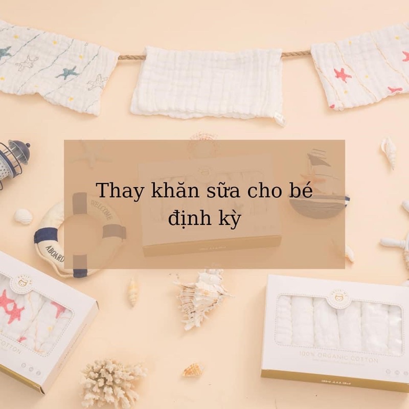 Set 6 Khăn sữa Petit Me cho bé sơ sinh Khăn lau mặt [ Chính hãng ]