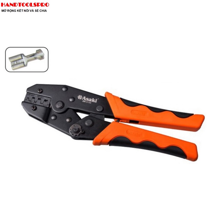 0.5 ~ 6.0mm2 Kiềm bấm cos ghim Asaki AK-9122