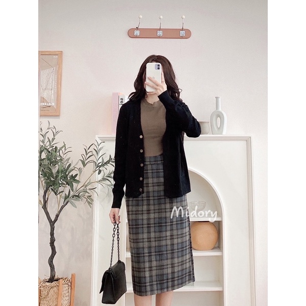 Chân váy dạ 2 màu