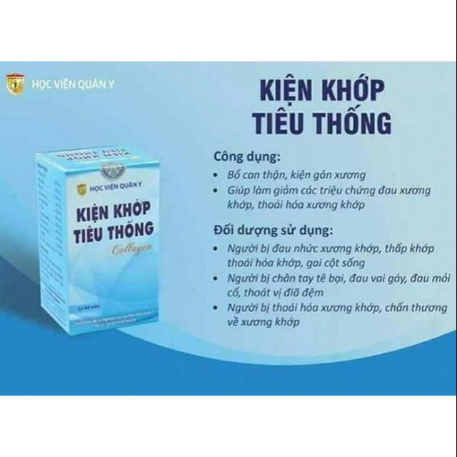 Kiện Khớp Tiêu Thống - Học viện Quân Y - Hỗ Trợ Người Đau Xương Khớp