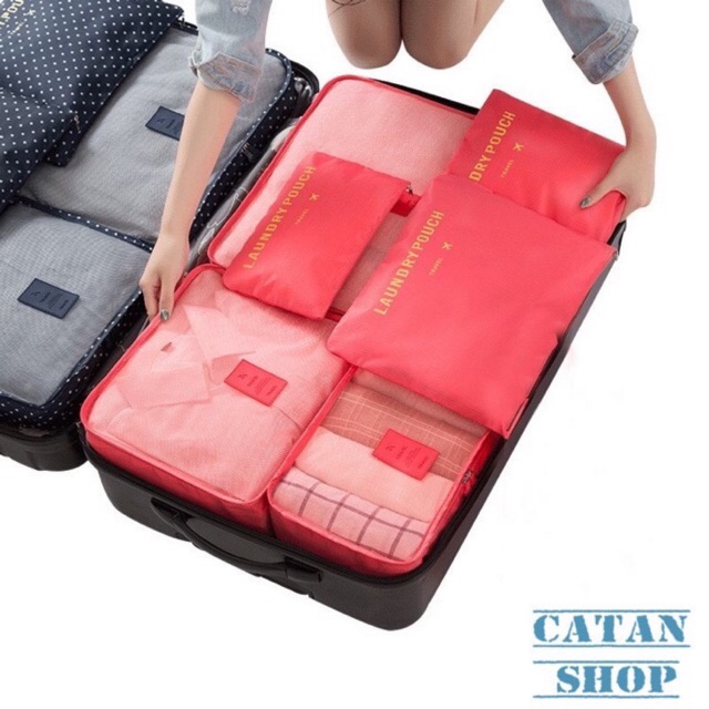 Combo 6 Túi Đựng Đồ Du Lịch xếp đồ gọn gàng trong vali