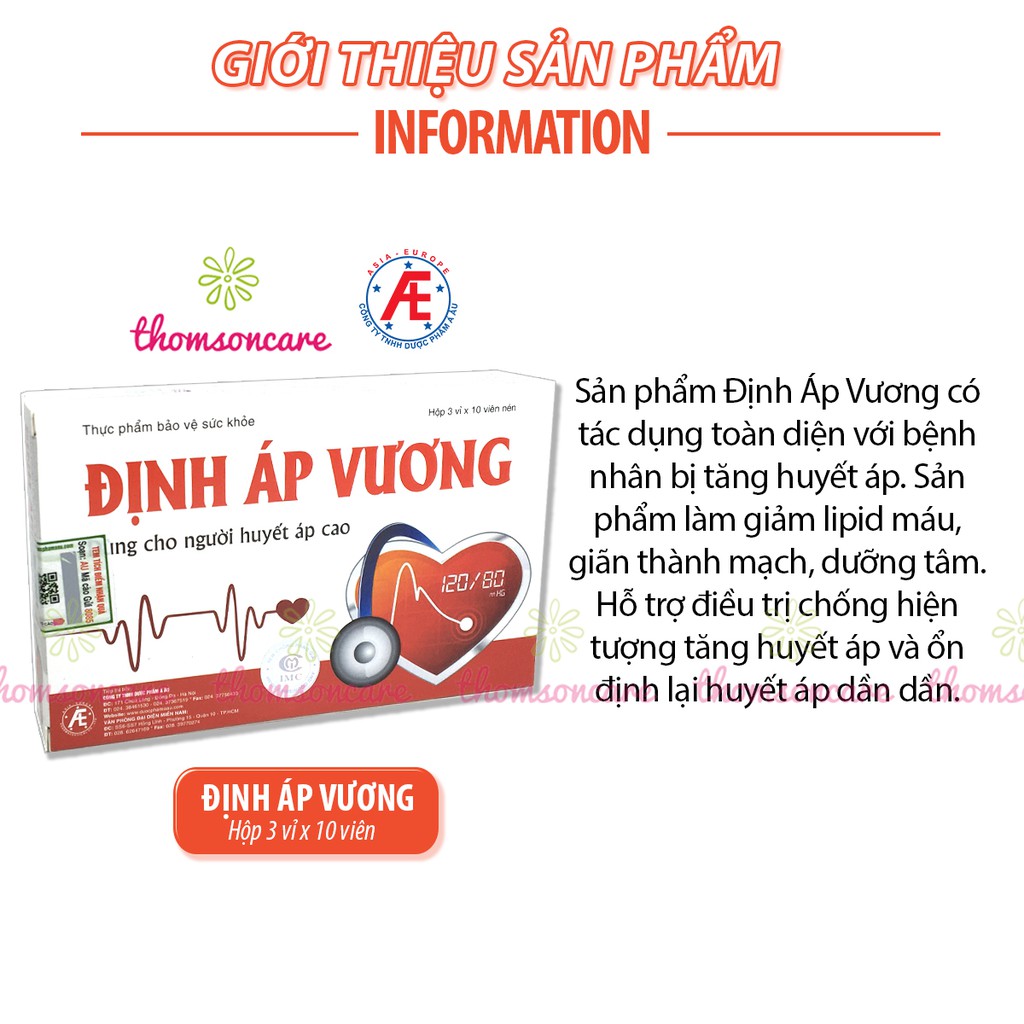 Định Áp Vương - hỗ trợ hạ huyết áp ở người huyết áp cao từ thảo dược, Nattokinase, lá dâu và dầu tỏi