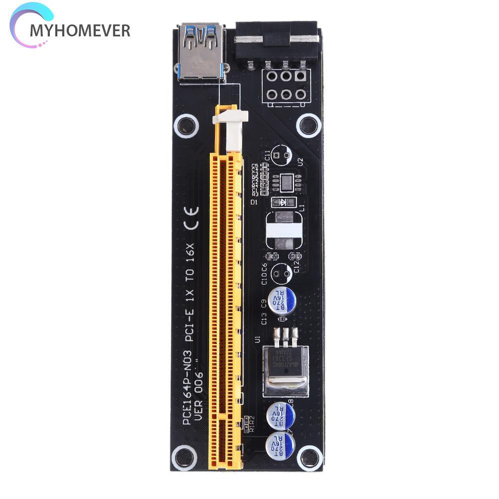 myhomever Power Enhanced PCI-E 1x to 16x Extender Adapter Card Mining Card Kit