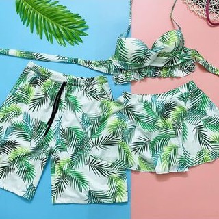 Cặp quần bơi nam nữ, đồ đôi tắm biển thun co giãn BIkini191