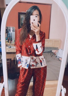 Bộ Lụa Satin Lính Chì Siêu Hot