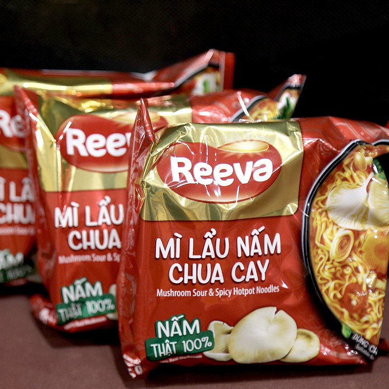  Thực Phẩm Chay - Mì Lẩu Nấm Chua Cay Reeva, Gói 85gr