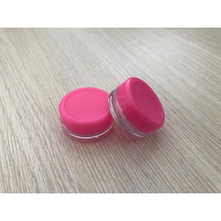 Combo 10 Hủ chiết, lọ đựng kem, mỹ phẩm 3ml nắp hồng nhựa cứng trong