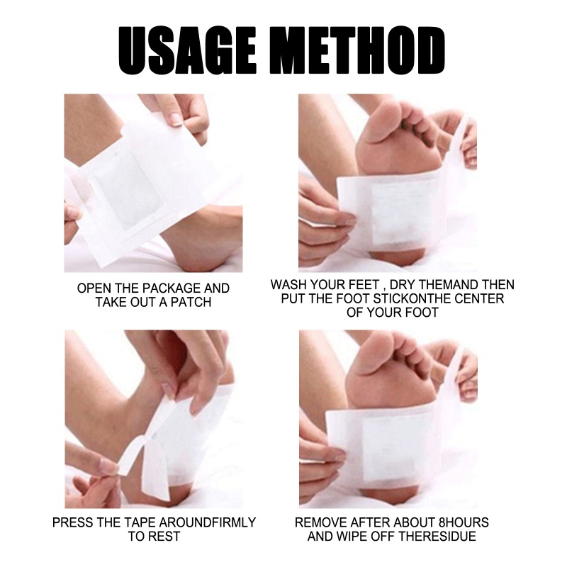 10 Miếng Dán Thải Độc Lòng Bàn Chân Giảm Căng Thẳng Tự Nhiên YOUYO
