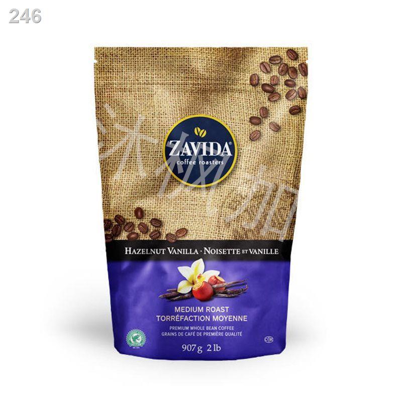 【HOT】ZAVIDA Vanilla Cream Hazelnut Colombia Hạt cà phê rang vừa phải 907g Nhập khẩu từ Canada