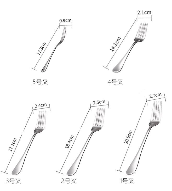 Nĩa Ăn Trái Cây Bằng Thép Không Gỉ 304
