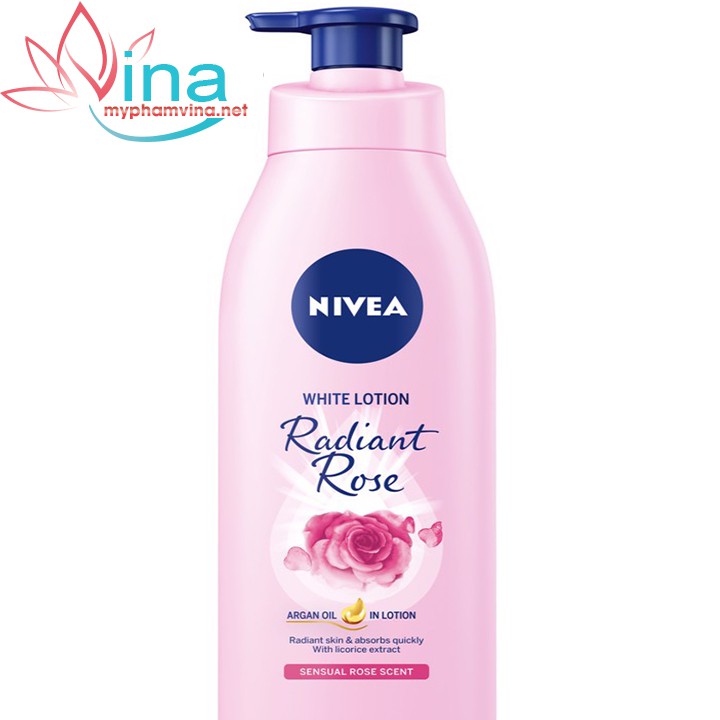 Sữa dưỡng thể dưỡng trắng da Nivea Radiant Rose 350ml