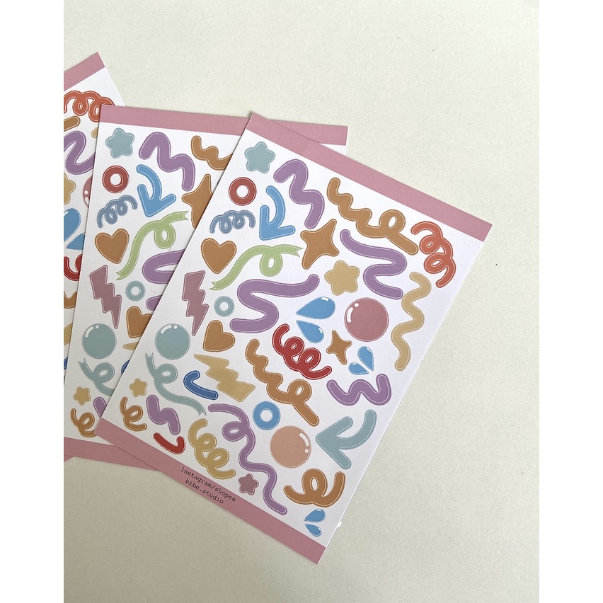 Bibe | Ribbon Sticker Sheet | Hình Dán Trang Trí Sổ Planner, Bullet Journal