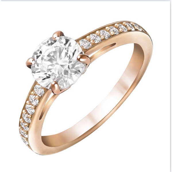 FREE SHIP Nhẫn Nữ Swarovski Single Diamond Four-claw Ring Crystal FASHION cá tính Trang sức trang sức đeo THỜI TRANG