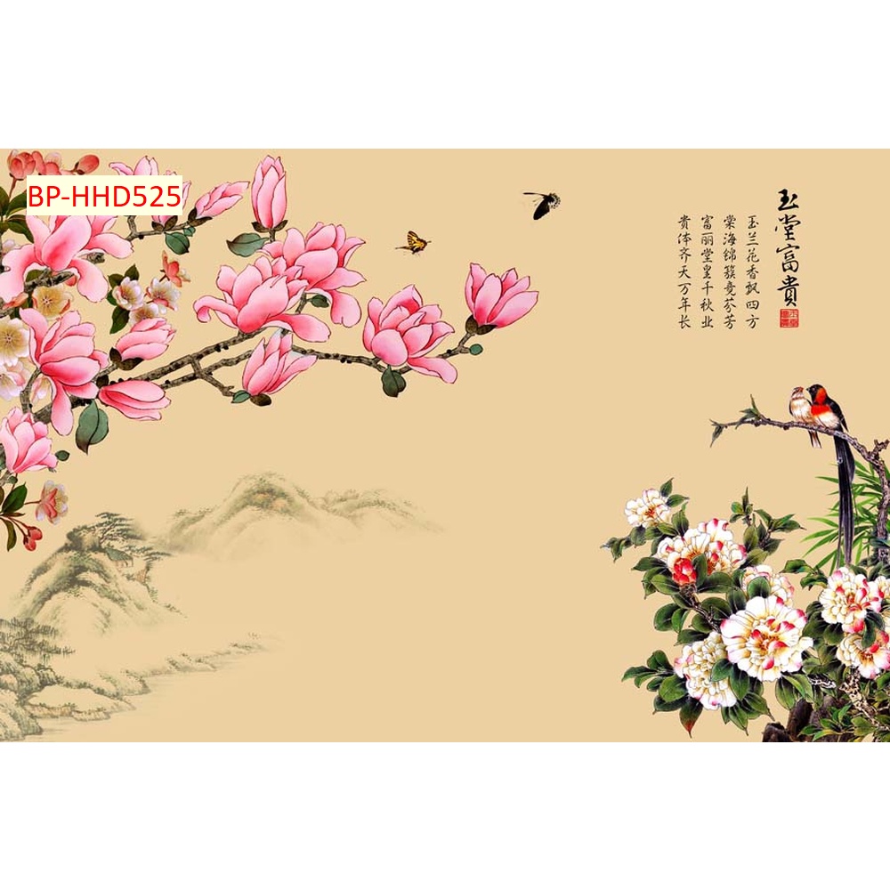 Tranh Dán Tường Phong Cách Đông Dương