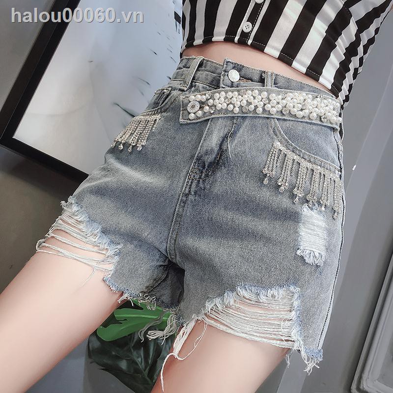 ✿Kho Sẵn Sàng✿Quần Short denim Tua Rua Thời Trang Mùa Hè Hàn Quốc Mới Năm 2021 Dành Cho Nữ