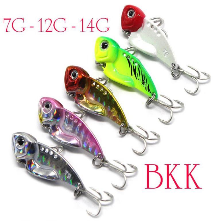 Mồi câu lure cá sắt VIB 7g,12g,14g mồi lure cá lóc, cá chẽm full lưỡi BKK mua 5 con tặng hộp đựng MOI-6